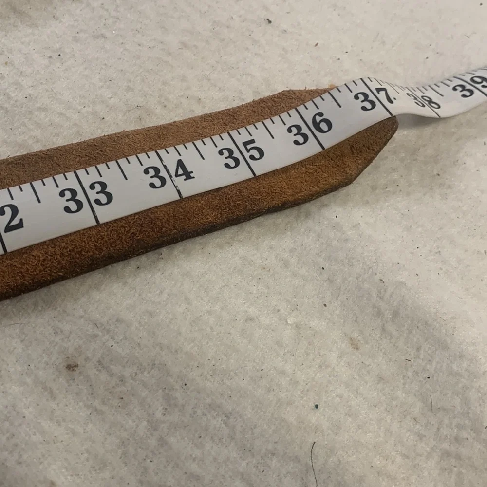 Vintage BTS Solid Brass Stallion and Colt Brown Leather Engraved Belt